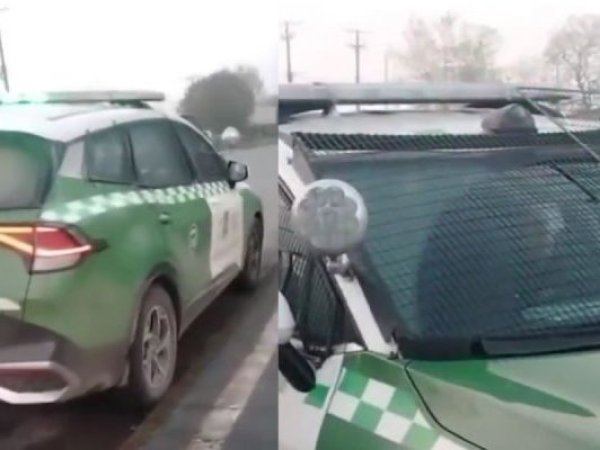 Denuncian a carabineros por dormir dentro de patrulla en carretera de Paillaco